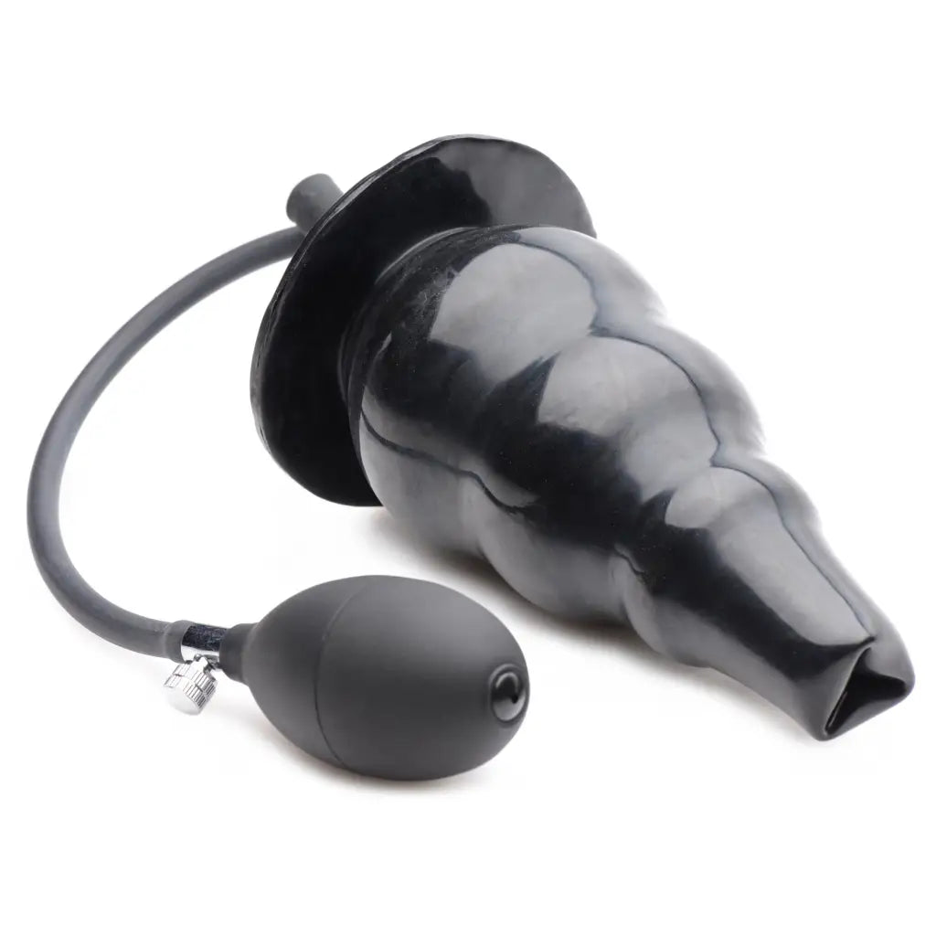 Huge Inflatable Enema Butt Plug - Black - Enema