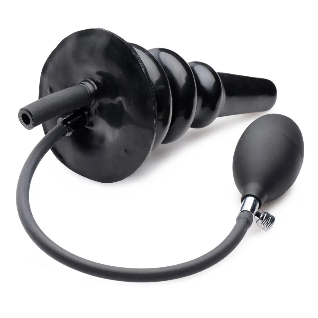 Huge Inflatable Enema Butt Plug - Black - Enema