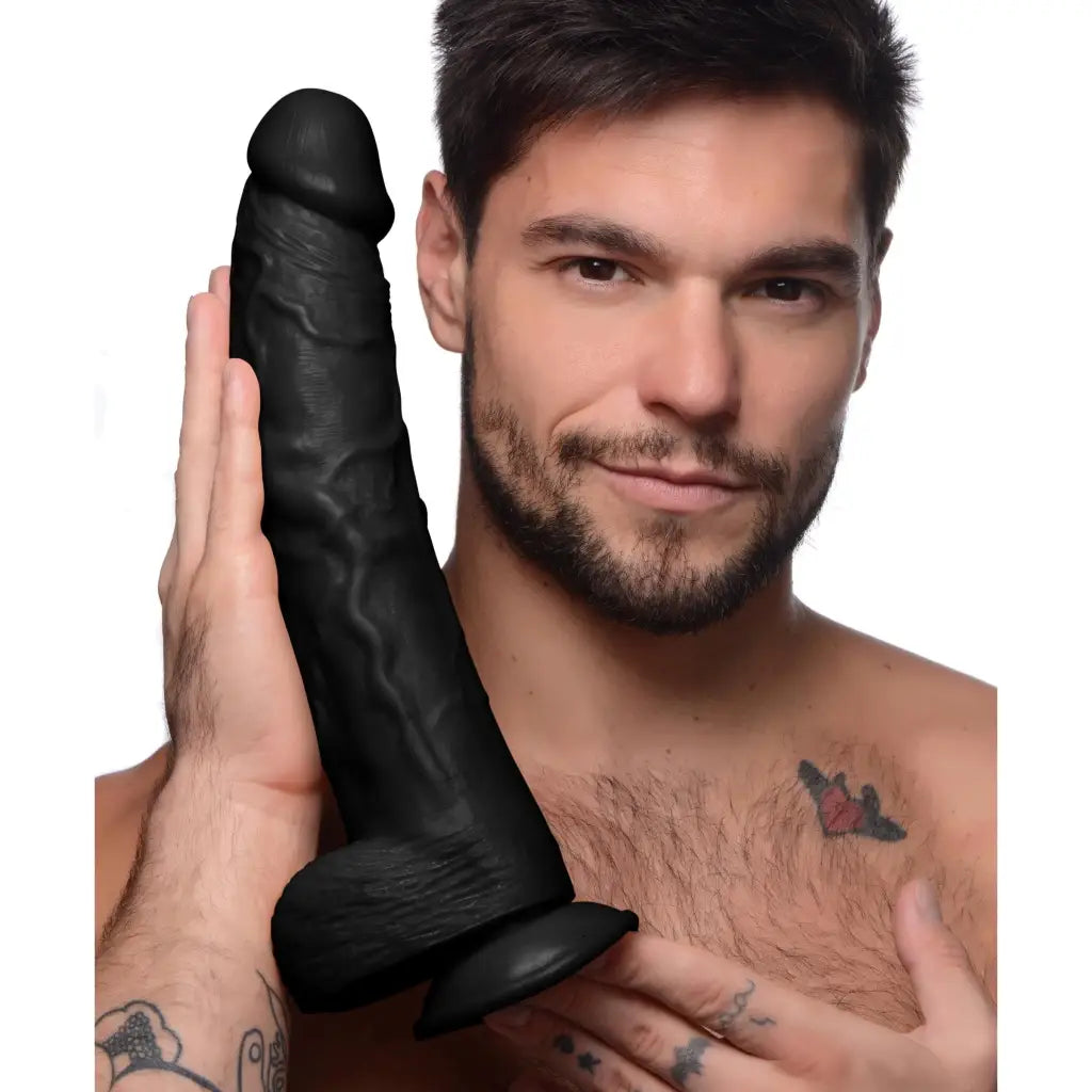 Master Cock Realistic Dildo Hung Harry 11.75 Inch Dildo With Balls at the Haus of Shag