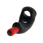 Hunkyjunk Buzzfuck Cock & Ball Sling with Taint Vibrator - Black - Cock Ring