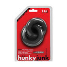 Hunkyjunk DUO Linked Cock/Ball Rings Tar - Cock Ring