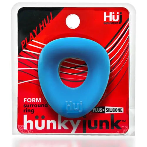 Hunkyjunk Form Surround Cockring Teal Ice - Cock Ring