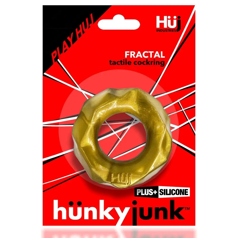 Hunkyjunk Fractal Tactile Cockring Clear Ice - Cock Ring