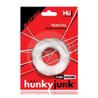 Hunkyjunk Fractal Tactile Cockring Clear Ice - Cock Ring