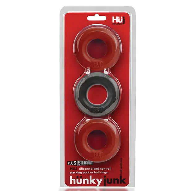 Hunkyjunk HUJ3 C-Ring 3-Pack White Ice - Cock Ring