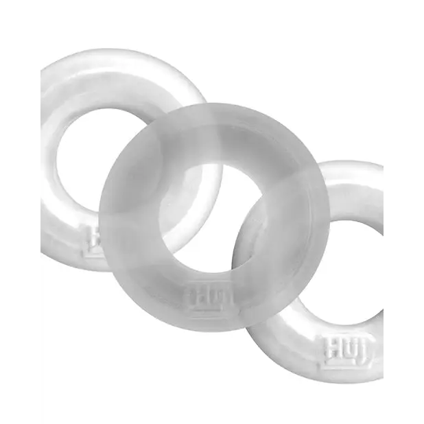 Hunkyjunk HUJ3 C-Ring 3-Pack White Ice - White - Cock Ring