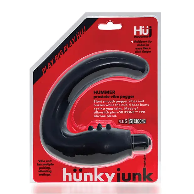 Hunkyjunk Hummer Vibe Prostate Pegger - Black - Powered Butt Plug