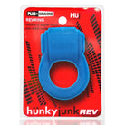 Hunkyjunk Revring Cockring with Bullet Vibrator Teal Ice - Cock Ring