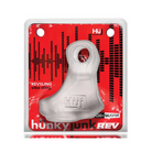 Hunkyjunk Revsling Cock & Ball Sling with Bullet Vibrator Clear Ice - Cock Ring