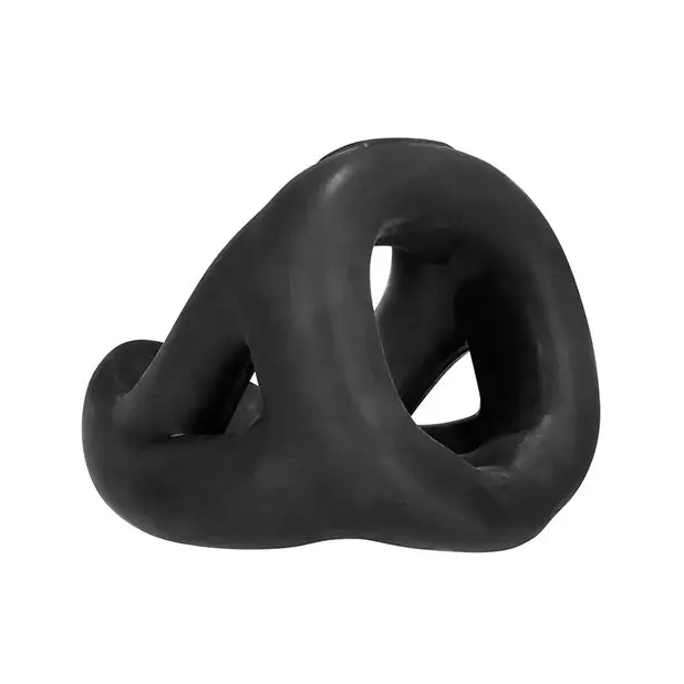 Hunkyjunk SLINGSHOT 3 ring teardrop - Black - Cock Ring