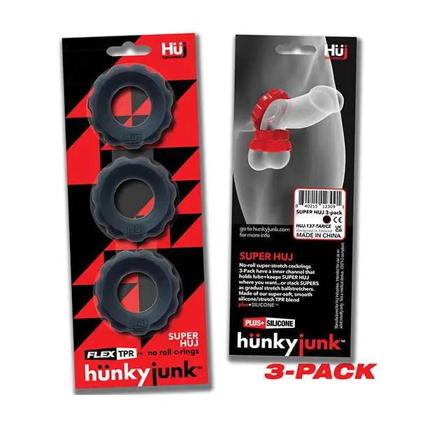 Hunkyjunk SuperHuj 3-Pack Cockrings - Cock Ring