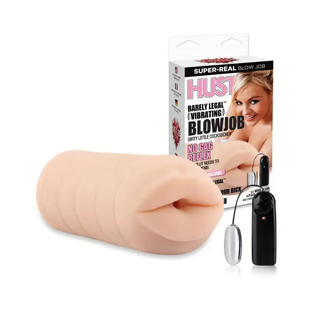 Hustler Barely Legal Vibrating Blowjob Oral Stroker - Manual Stroker