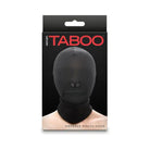 Hustler Taboo Zippered Mouth Hood Black - Stylish black mask with sleek black logo detailing