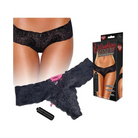 Hustler Toys Lace Up Back Vibrating Panty - Wearable Vibrator