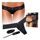 Hustler Wireless Remote Control Vibrating Panties - Medium/Large / Black - Wearable Vibrator