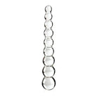 Clear glass anal beads sex toy - Icicles No. 2 Hand Blown Glass Massager with rippled design