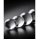 Hand blown glass spheres in a row – Icicles No. 2 Hand Blown Glass Massager - Clear Rippled