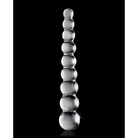 Hand blown glass beads forming a vertical column in Icicles No. 2 massager - Clear Rippled