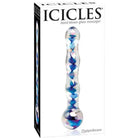 Icicles Dongs & Dildos Icicles No. 8 Hand Blown Glass Massager - Clear W/inside Blue Swirls at the Haus of Shag