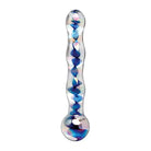 Icicles Dongs & Dildos Icicles No. 8 Hand Blown Glass Massager - Clear W/inside Blue Swirls at the Haus of Shag