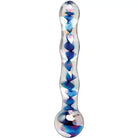 Icicles Dongs & Dildos Icicles No. 8 Hand Blown Glass Massager - Clear W/inside Blue Swirls at the Haus of Shag