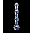 Hand blown glass dildo with colorful swirls, Icicles No. 8 Hand Blown Glass Massager