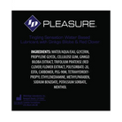 Close up of ID Pleasure Lubricant 4.1 fl oz travel tube poster with black background