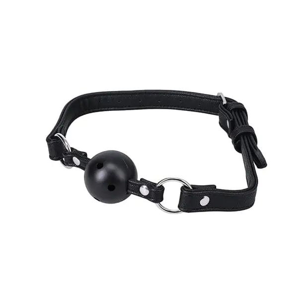 Doc Johnson Bondage Blindfolds & Restraints In A Bag Ball Gag - Black at the Haus of Shag