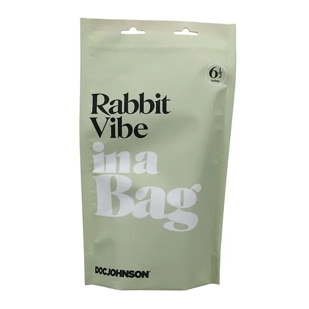 Doc Johnson Vibrator In A Bag Rabbit Vibe - Black at the Haus of Shag