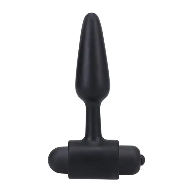 In A Bag Vibrating Butt Plug - 3’’ / Black - Powered Butt Plug