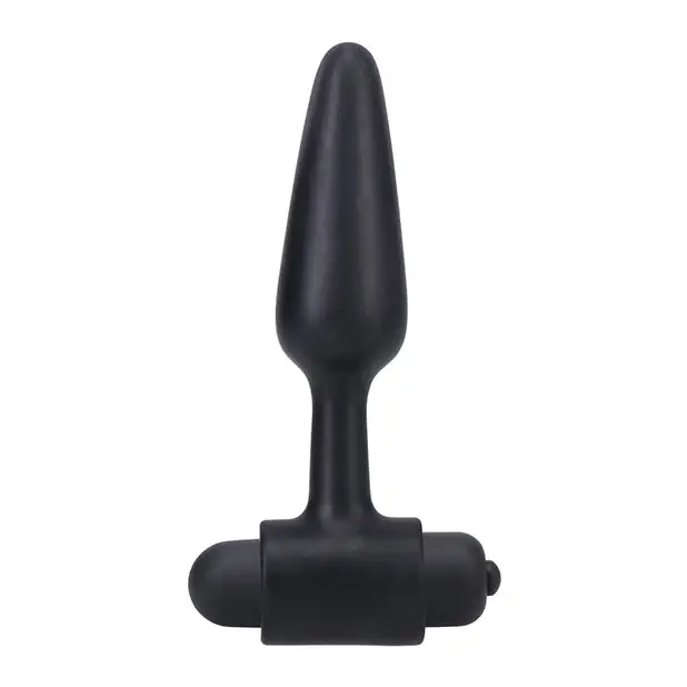 In A Bag Vibrating Butt Plug - 4’’ / Black - Powered Butt Plug