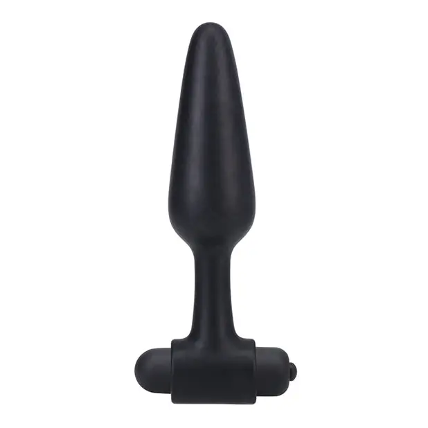 In A Bag Vibrating Butt Plug - 5’’ / Black - Powered Butt Plug