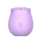 Lilac inBloom Rosales Sucking Vibrator with cat ears and a circular button in lavender