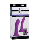 Purple Incurve Silicone G-spot Duo Dildo Set with Two Curved Dildos for Strap-On Use