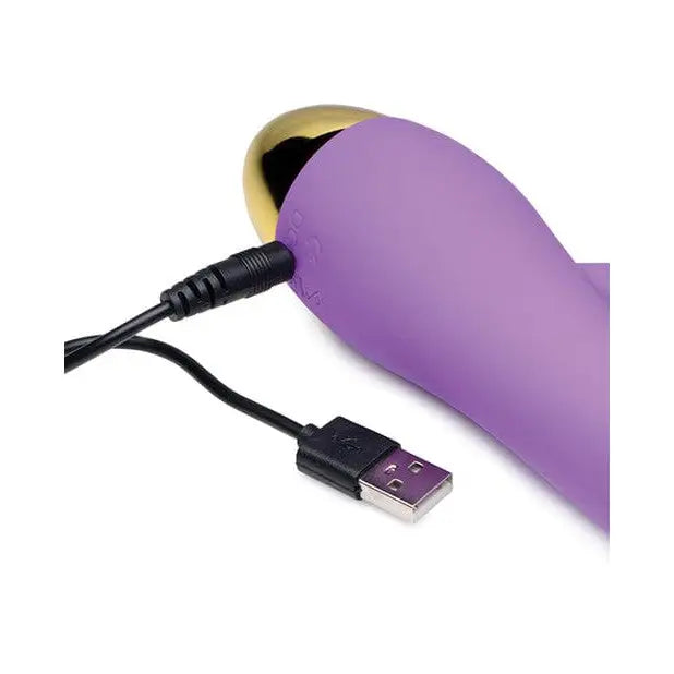 Inmi 10x come hither G-focus silicone vibrator with USB charging cable attached