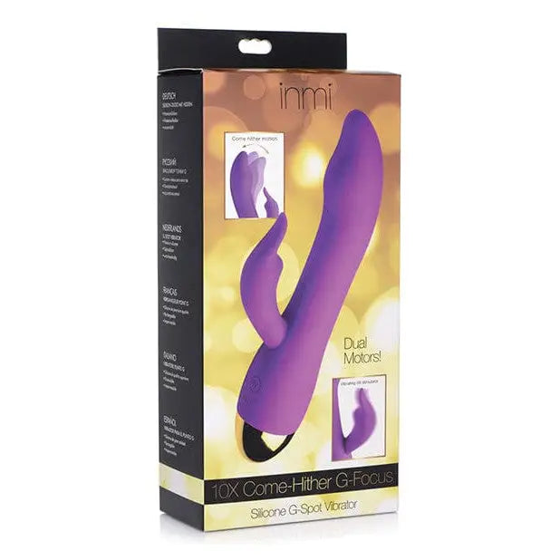 Inmi 10x Focus Silicone Vibrator with dual motors and G-spot curved shape