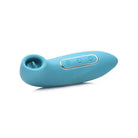 Teal-colored Inmi Entwined Silicone Thumping Egg & Licking Clitoral Stimulator massage device