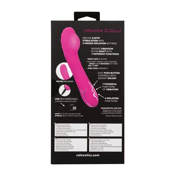 CalExotics Stimulators Insatiable G Inflatable G Wand - Pink at the Haus of Shag