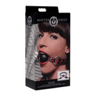 Interchangeable silicone ball gag from the Master Series product line packaging