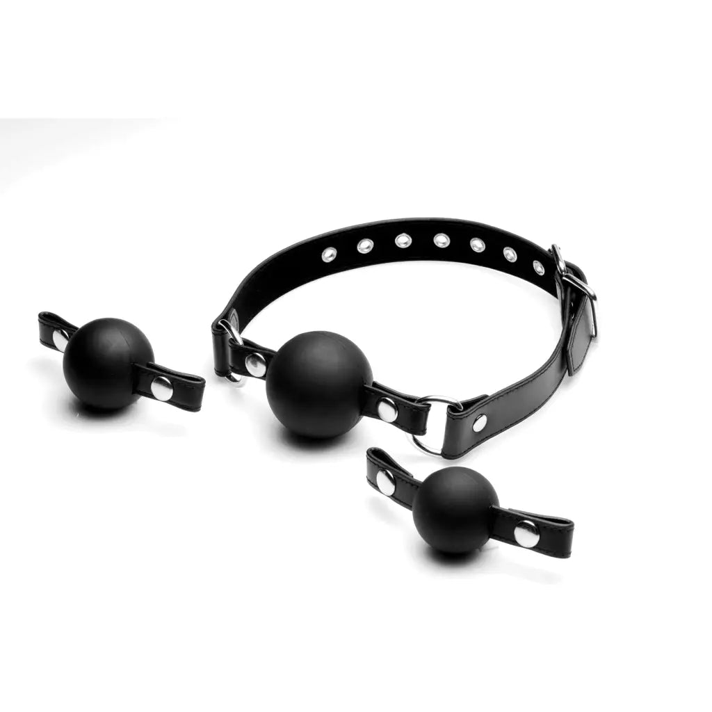 STRICT Ball Gag Interchangeable Silicone Ball Gag Set at the Haus of Shag