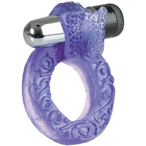 CalExotics Stimulators Intimate Butterfly Ring - Purple at the Haus of Shag