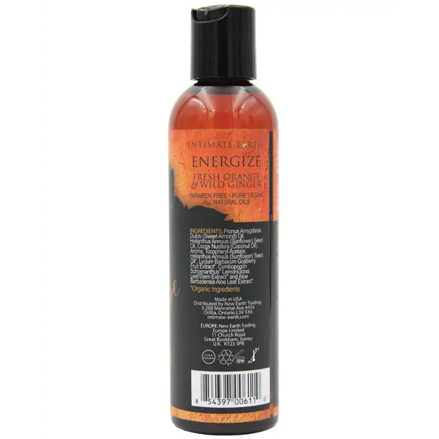 Intimate Earth Energize Massage Oil 120 ml/4 oz - Massage Oil