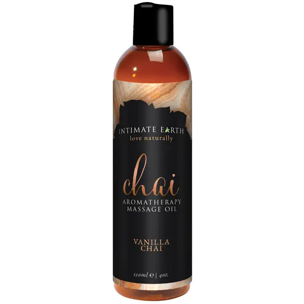 Intimate Earth Vanilla Chai Aromatherapy Massage Oil 4 oz. - 120 ml - Massage Oil