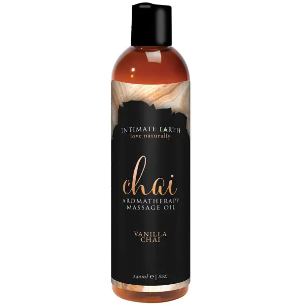 Intimate Earth Vanilla Chai Aromatherapy Massage Oil 4 oz. - 120 ml - Massage Oil