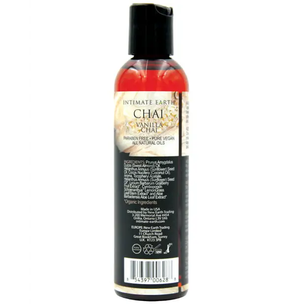 Intimate Earth Vanilla Chai Aromatherapy Massage Oil 4 oz. - 120 ml - Massage Oil