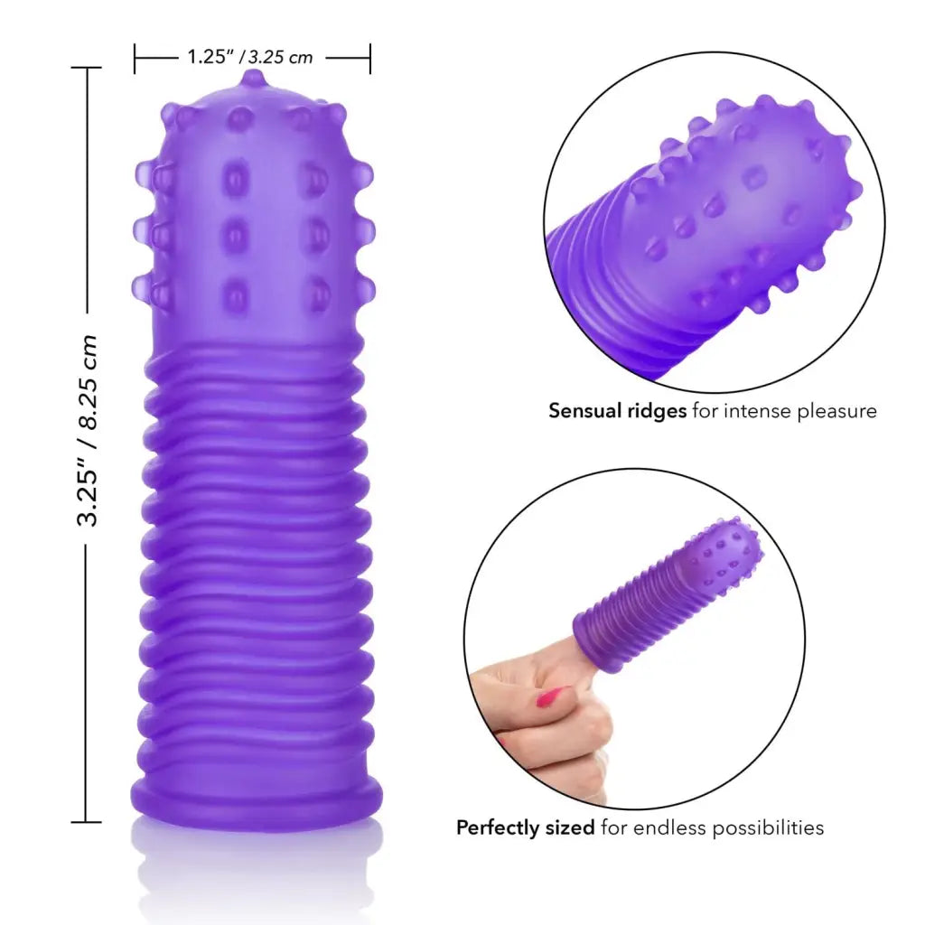 CalExotics Vibrator Intimate Play Finger Tingler Purple at the Haus of Shag