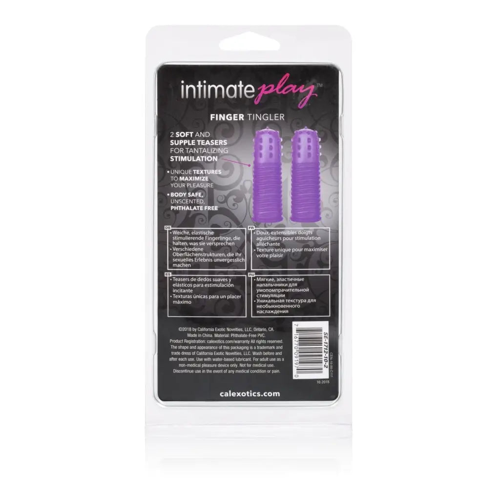 CalExotics Vibrator Intimate Play Finger Tingler Purple at the Haus of Shag