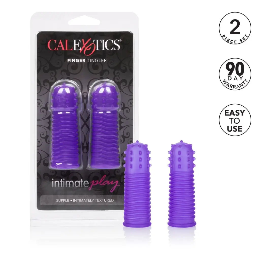 CalExotics Vibrator Intimate Play Finger Tingler Purple at the Haus of Shag