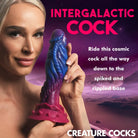 Blue & purple alien sex toy with suction cup base; Intruder Alien Silicone Dildo