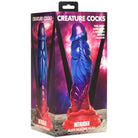 Intruder Alien Silicone Dildo with Suction Cup Base and Cosmic Imagery Packaging